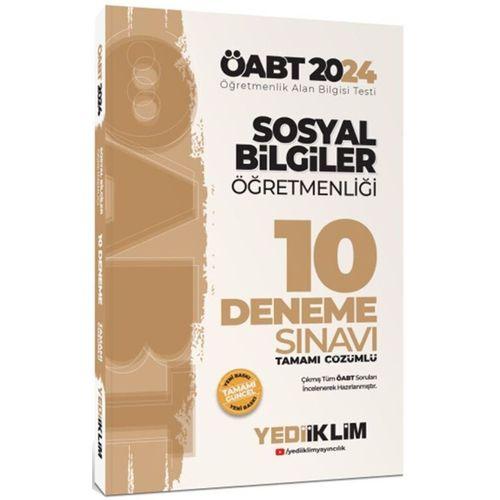 2024 ÖABT Sosyal Bilgiler Öğretmenliği Tamamı Çözümlü 10 Deneme Sınavı Yediiklim Yayınları