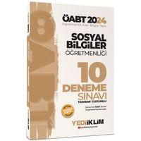 2024 ÖABT Sosyal Bilgiler Öğretmenliği Tamamı Çözümlü 10 Deneme Sınavı Yediiklim Yayınları