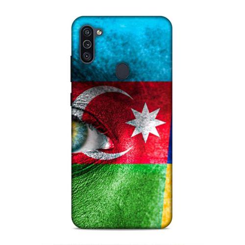Samsung Galaxy M11 Uyumlu Kılıf Azarbaijan (42) Rugged Armor Kılıf Göz Bayrak