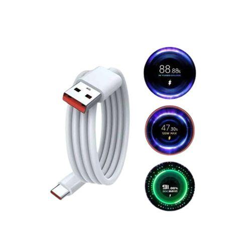 Type C Yüksek Hızlı Şarj Aleti Beyaz 120w Ultra Uzun Ömürlü