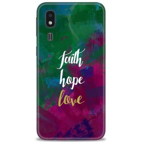 Samsung Galaxy A2 Core Kılıf HD Baskılı Kılıf - Faith Hope Love + Tam Ekran Koruyucu