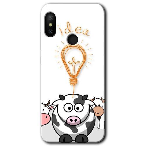 Potkal Hediye Fabrikası Xiaomi Mi A2 Lite Kılıf HD Desen Baskılı Arka Kapak - İdea Lamp