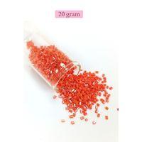 Kesme Cam Boncuk 2mm - 20 Gram - Mercan Kırmızı -BNC310