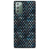 Samsung Galaxy Note 20 Kılıf Dragons (10) Full Koruma Kılıfı Ejderha Skin Mavi Beyaz