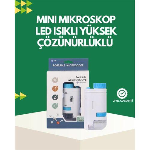 Led Aydınlatmalı 80–200 Kat Büyütmeli Cep Mikroskop
