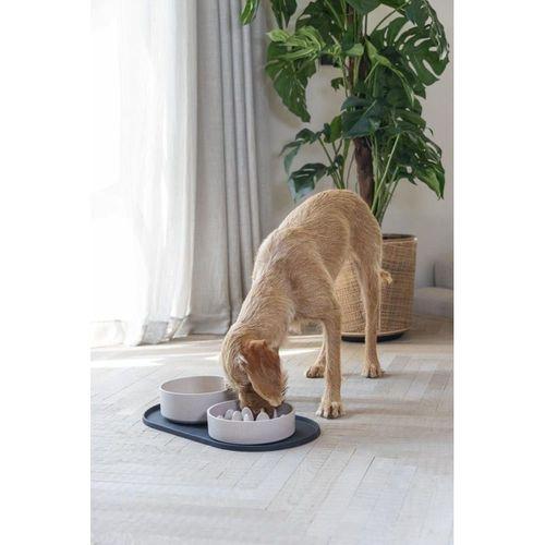 Beeztees DBL Mama Su Kabı Servisi, Silikon, Kaymaz, Antrasit, 55x30x1,7cm