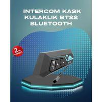 Bt22 Kask Bluetooth Kulaklık Su Geçirmez Motosiklet İletişim Sistemi