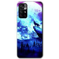 Xiaomi Redmi Note 11T Kılıf HD Desen Baskılı Arka Kapak + Temperli Cam - Mega Kurt