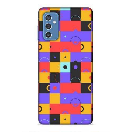 Samsung Galaxy M52 Uyumlu Kılıf Insomnia (37) Silicone Cover Mor Sarı