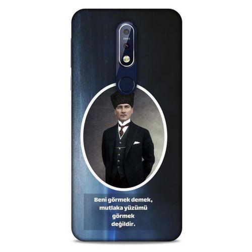 Nokia 7.1 Kılıf Atatürk (7) Telefon Kılıfı Lavivert