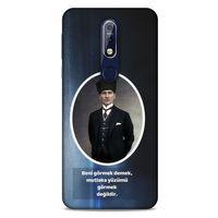 Nokia 7.1 Kılıf Atatürk (7) Telefon Kılıfı Lavivert