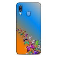 Samsung Galaxy A40 Kılıf Kelebek Etkisi (50) Shockproof Kılıf Bordo Pembe
