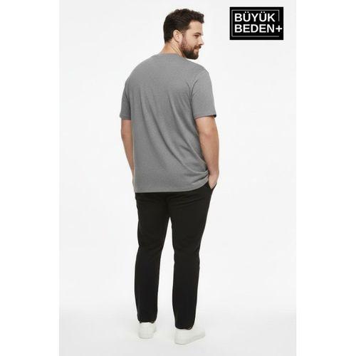 Büyük Beden Erkek Basic Tişört – Pamuklu Düz T-Shirt 3XL-6XL SPR26BTS10