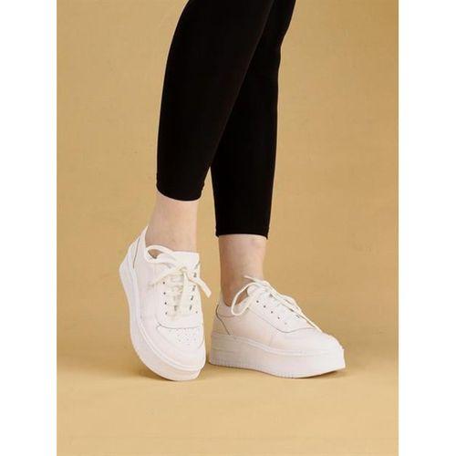 SKAYA Yüksek Tabanlı Şık Ve Rahat Günlük Kadın Kalın Taban Beyaz Sneaker