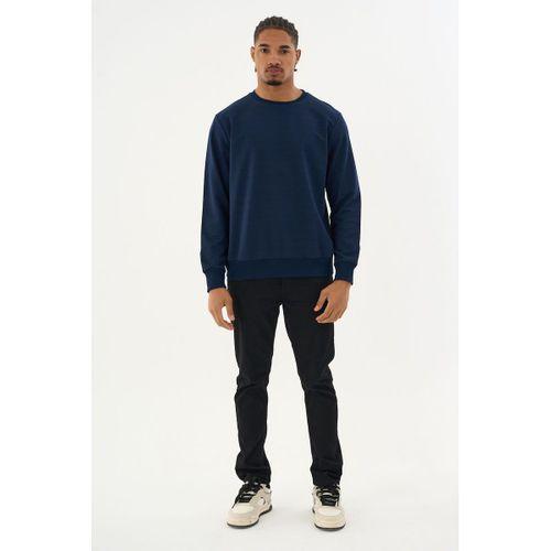 Süperlife Erkek Gri Bisiklet Yaka Ribanalı Regular Fit Sweatshirt spr26swk930