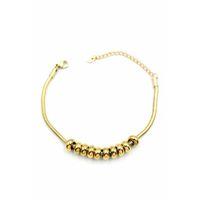 Halkalı Yılan Zincir Bileklik - Altın