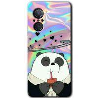 Huawei Nova 9 SE HD Baskılı Kılıf + 9D Tam Ekran Koruyucu - Milkshake Panda