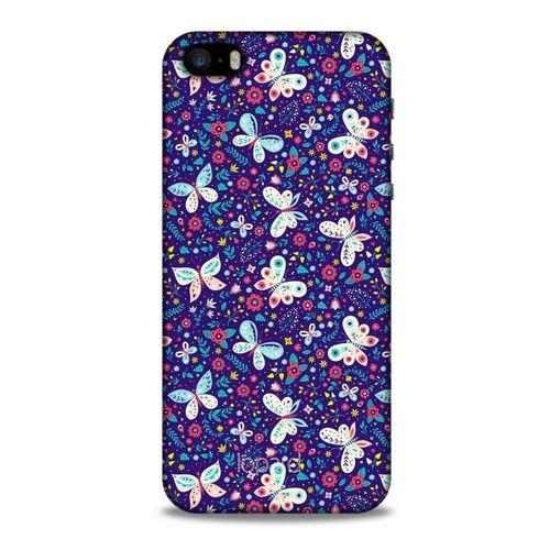 Apple iPhone SE Kılıf Kelebek Etkisi (3) Kapak Kırmızı Lacivert