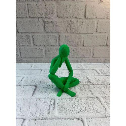 Dekoratif Yeşil İnsan Figürü Modern Masa Ve Raf Süsü