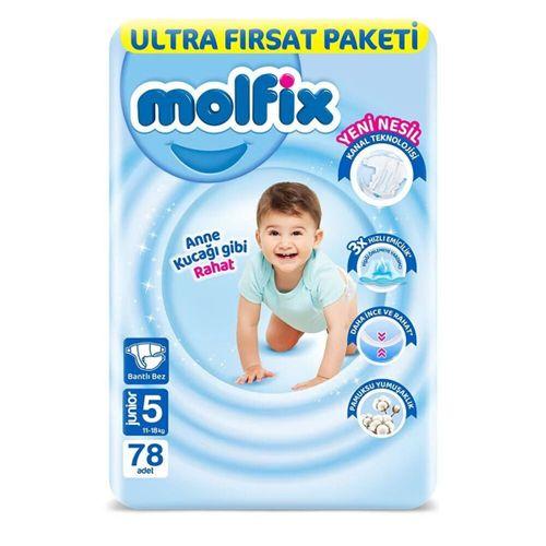 Molfix Molfix Bebek Bezi Ultra Fırsat Paketi 5 Beden 11-18 Kg 78 Adet