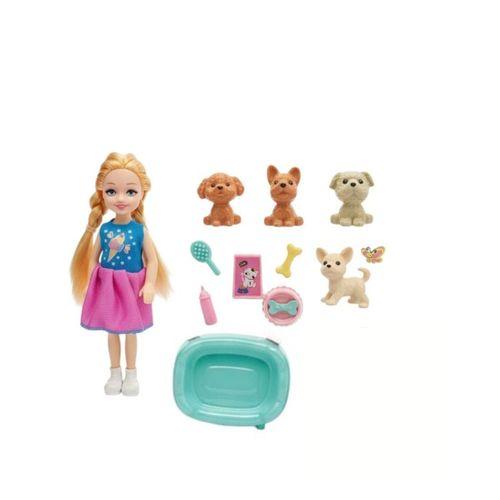Pet Shop - Bebekli Köpek Bakım Seti - 7722-3 - Sarışın
