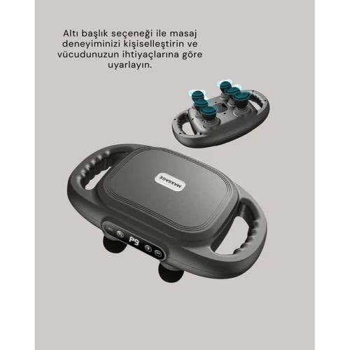 2000 Mah Şarjlı Masaj Tabancası 6 Başlık Ayarlı Güçlü Masaj Cihazı