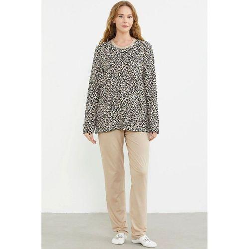 Sementa 76413 Rahat Kalıp Leopar Kombinli Pijama Takım