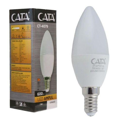 Buji Ampul Mum 7w Beyaz Cata CT-4079 TEKLİ E14