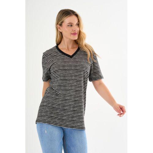 ALEXANDERGARDI V Yaka Çizgili T-shirt