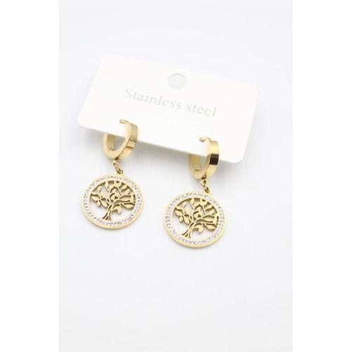 Hayat Ağacı Küpe - Altın