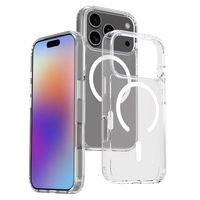 Apple iPhone 17 Pro Kılıf M-safe Şarj Özellikli Şeffaf Sert PC Zore Embos Kapak