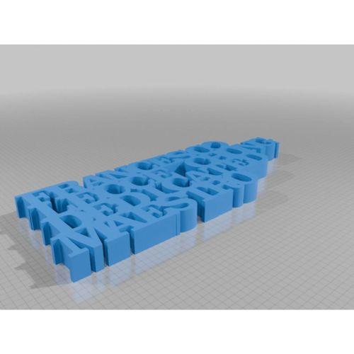 3D baskı Francesco yazı dekoru (Bu ürün Sadece Plastik parçadır - Almadan Önce Soru Sorabilirsiniz)