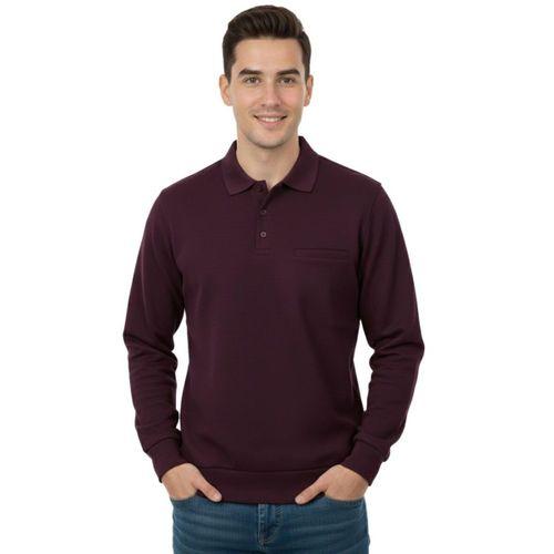 Erkek Büyük Beden Polo Yaka Cepli Selanik Sweatshirt BGL-ST04978