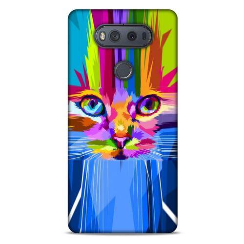 Lopard LG K61 Uyumlu Kılıf Kediler (17) Tasarım Kılıf Rainbow