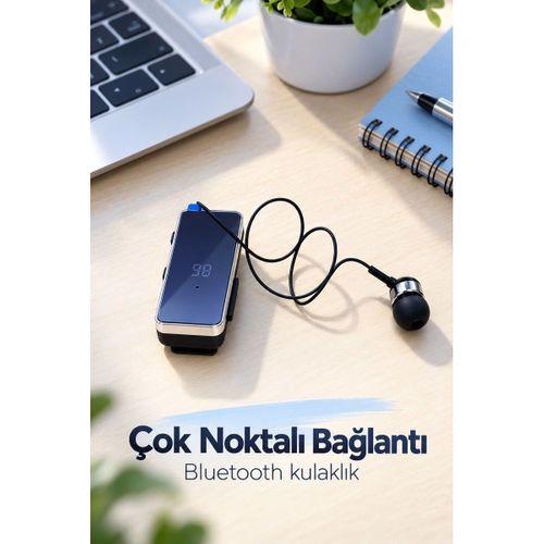 Tek Kulaklıklı Bluetooth Kulaklık Klipsli Ve Yan Tuşlu