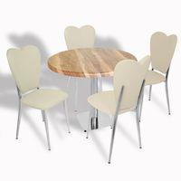 Dockers Tokyo Werzalit Tabla - Aşk-ı Derun Mutfak Masa Takımı Q80 - Indiana Wood - Krem