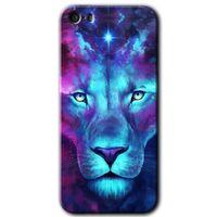 iPhone 5 Kılıf HD Desen Baskılı Arka Kapak - Neon Lion