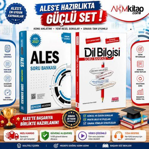 Pegem Yayınları 2027 ALES ve AKM Dil Bilgisi Soru Bankası Seti 2 Kitap