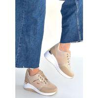 Geja Bej Cilt Bağcıklı Spor Ayakkabı