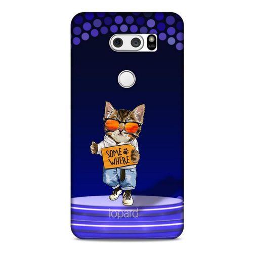 LG K50S Kılıf FunnyMaX (42) Rugged Armor Kılıf Kedili Mor