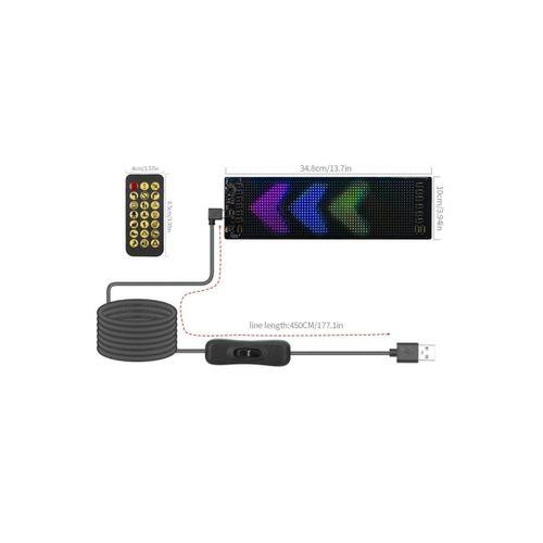 LED Matrix PANEL esnek USB 5V Bluetooth App kaydırma reklam LED araba sloganı esnek RGB Kayan YAZI
