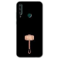 Huawei Y6P Kılıf HD Desen Baskılı Arka Kapak - Thor Çekiç
