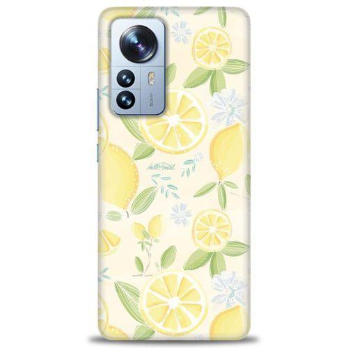 Xiaomi Mi 12 Kılıf HD Baskılı Kılıf - Limon + Tam Ekran Koruyucu