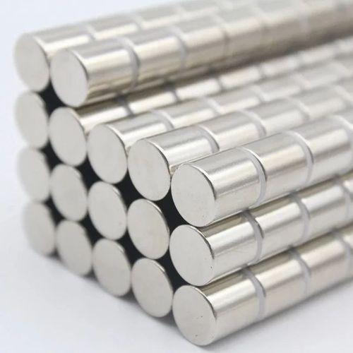 100 Adet 4x4 Mm Yuvarlak Neodyum Mıknatıs N35 Güçlü Magnet Nikel Kaplama