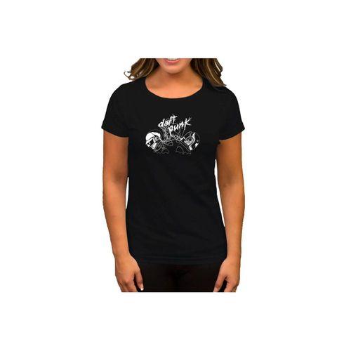 Daft Punk Ropes Siyah Kadın Tişört