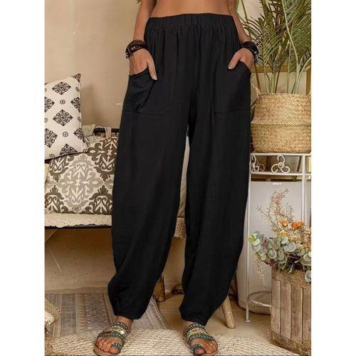 Kadın Yüksek Bel Cep Detaylı Pantolon