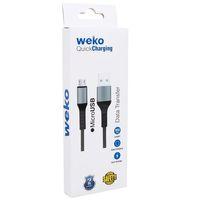 Weko WK-22023 USB To Micro USB Örgülü Lacivert Telefon Şarj Kablosu