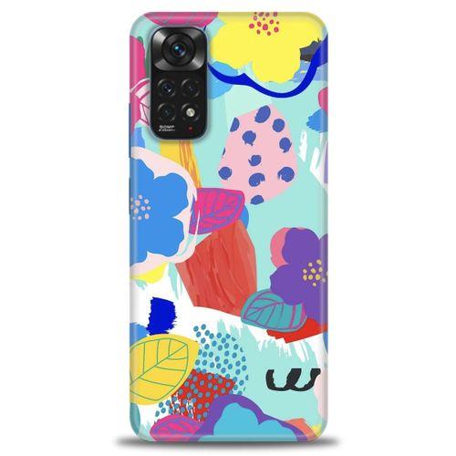 Xiaomi Redmi Note 11S Kılıf HD Baskılı Kılıf - Flowers + Tam Ekran Koruyucu