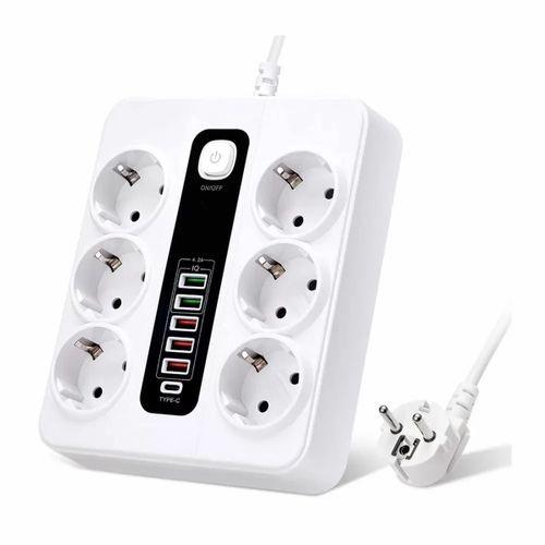 Hp-h04 3000w 10amper 6’lı 2metre Uzatma Kablolu Çoklu Termal Akım Priz