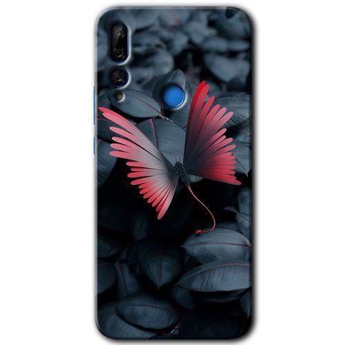 Potkal Hediye Fabrikası Huawei P Smart Z HD Baskılı Kılıf + 9D Tam Ekran Koruyucu - Dark Butterfly